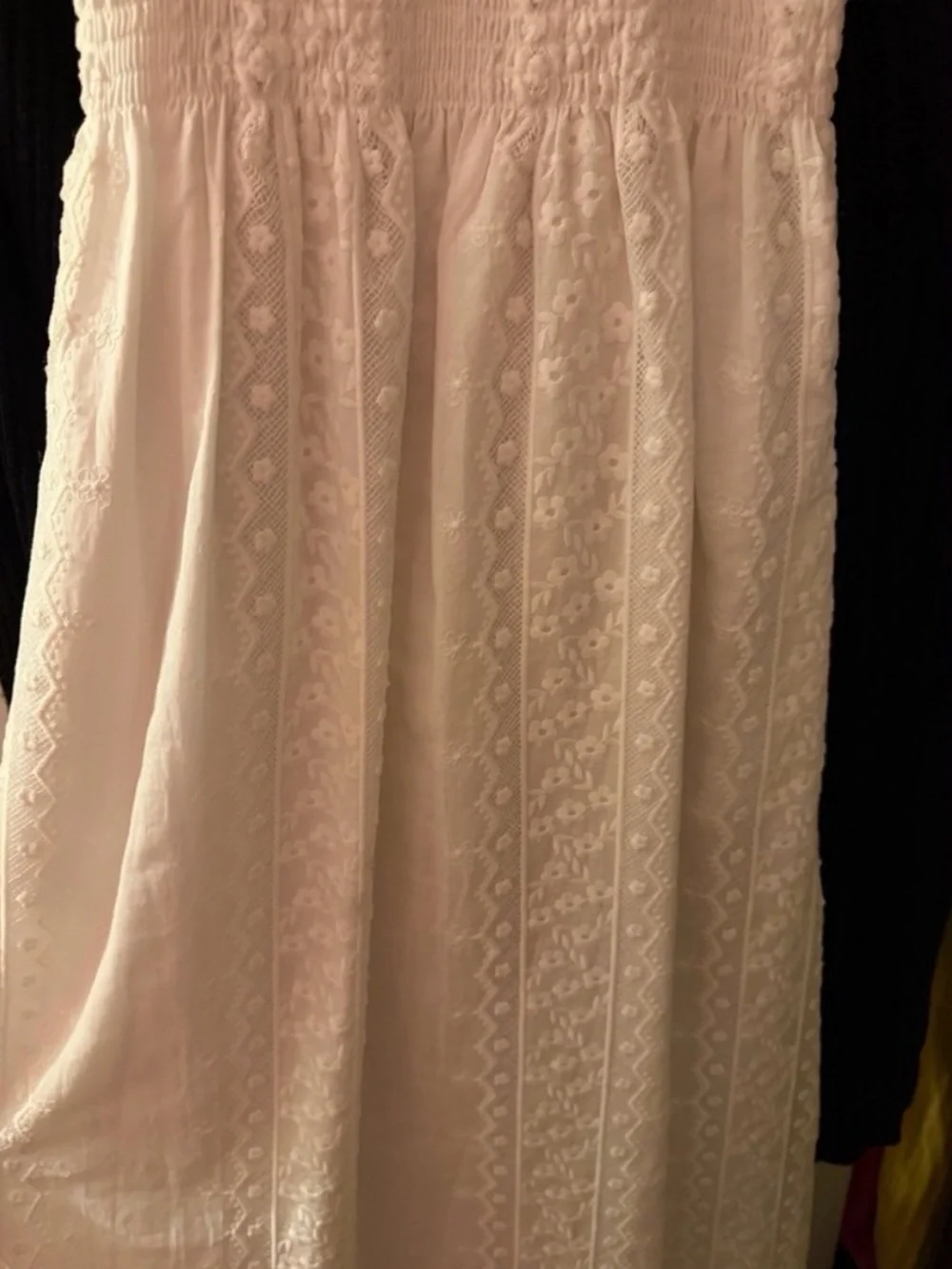 Hill House The Rosetta Nap Dress in White Broderie Voile - Picture 4 of 8